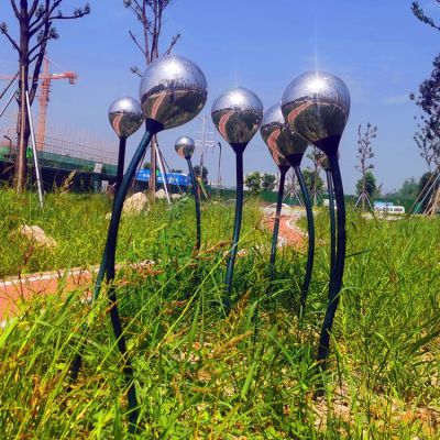 镜面不锈钢水滴公园广场户外景观金属抽象摆件