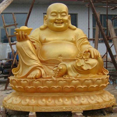 景区寺庙摆放金属坐莲花铜弥勒佛博鱼网页版