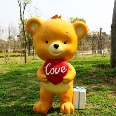 户外园林玻璃钢卡通小熊博鱼网页版