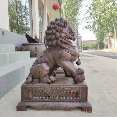庭院户外大型铜雕门口狮子博鱼网页版