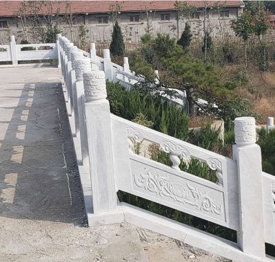景园汉白玉台阶扶梯围栏