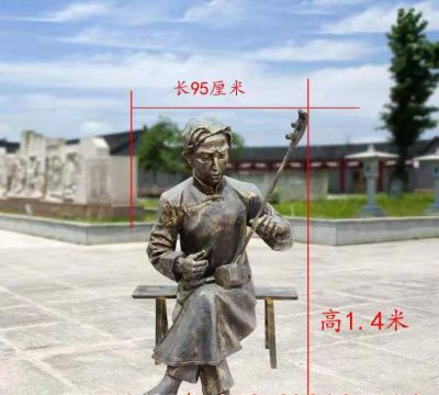 景区人物铜雕拉二胡博鱼网页版