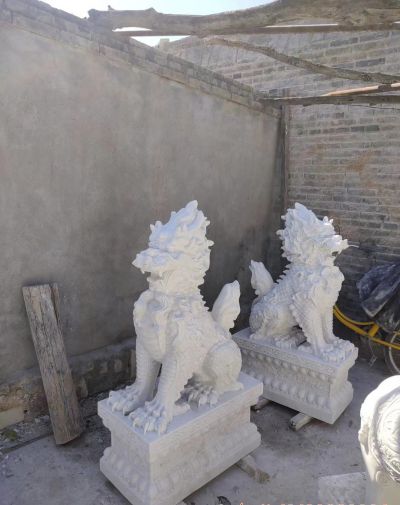 饭店门口汉白玉石雕麒麟博鱼网页版