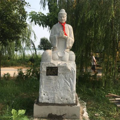 24孝故事人物之闻雷泣墓石雕