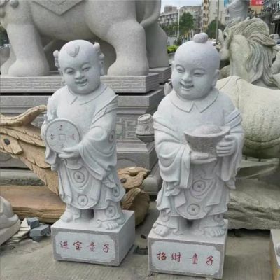 大理石石雕寺庙景观创意童子博鱼网页版