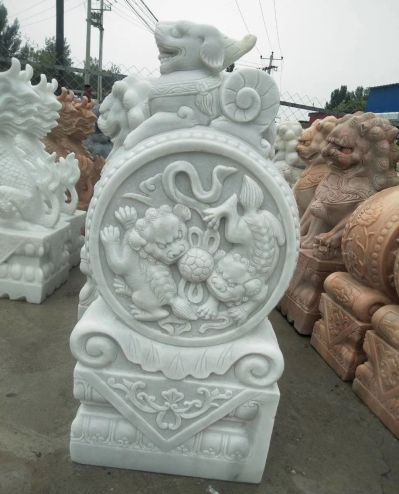 庭院寺庙汉白玉石雕貔貅博鱼网页版