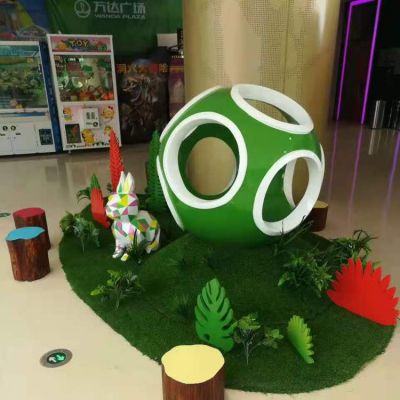 玻璃钢户外园林景观玻璃钢镂空圆球博鱼网页版