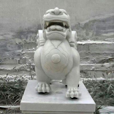 户外广场大型景观大理石石雕招财貔貅博鱼网页版
