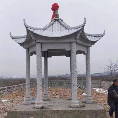 户外园林大理石石雕凉亭博鱼网页版