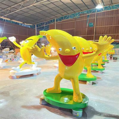 玻璃钢卡通香蕉人博鱼网页版农场果园水果摆件