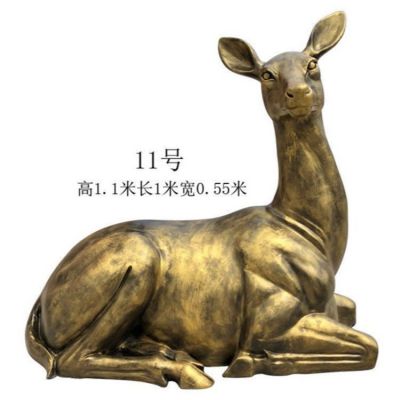 玻璃钢仿铜动物园大型动物景观梅花鹿博鱼网页版