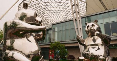 大型商业街摆放的抛光卡通不锈钢博鱼网页版