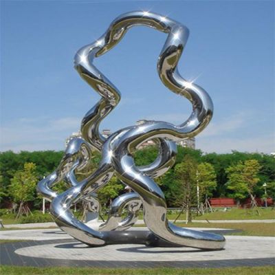 不锈钢抽象创意博鱼网页版摆件 商场房地产小区绿化地标 造型可定制