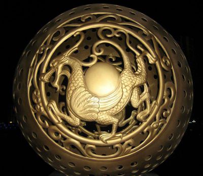 户外铜铸卧龙球体博鱼网页版