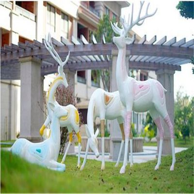 玻璃钢户外园林梅花鹿博鱼网页版