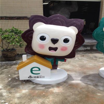 商场售楼部玻璃钢卡通小狮子博鱼网页版