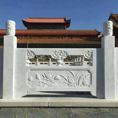大理石石雕浮雕花纹护栏博鱼网页版