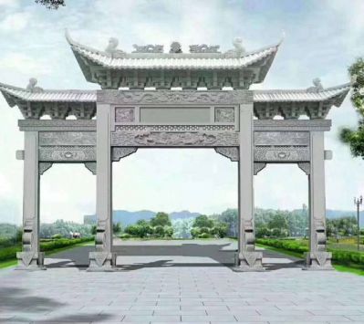 大理石石雕户外景观大型牌坊博鱼网页版