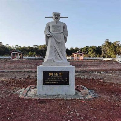 景区寺院摆放花岗岩雕刻历史名人博鱼网页版