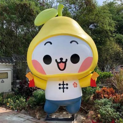 玻璃钢鸭梨公仔，卡通植物公仔博鱼网页版