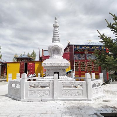 大理石石雕寺庙舍利塔博鱼网页版