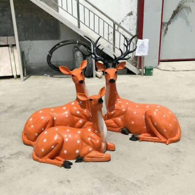 玻璃钢仿真梅花鹿博鱼网页版户外园林动物摆件