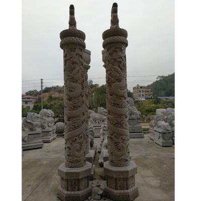 大理石石雕园林景观龙柱博鱼网页版