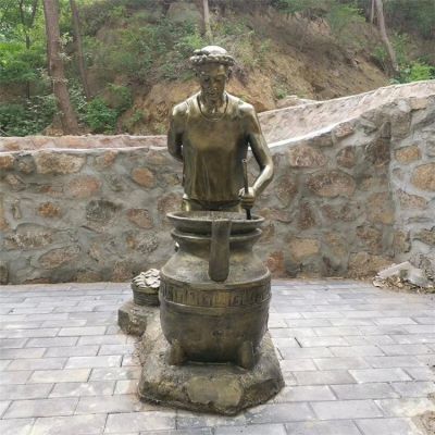 玻璃钢仿铜古人制中药民俗小品景观博鱼网页版