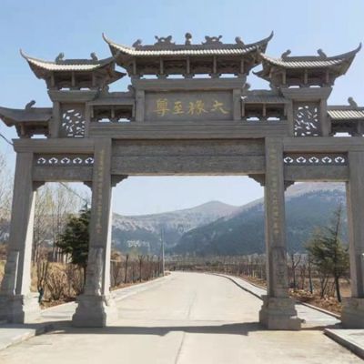街道大型古建筑大理石石雕门楼牌坊博鱼网页版