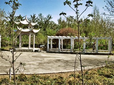 园林户外摆放大理石长廊凉亭休息摆件博鱼网页版