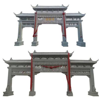 景区单门山门大理石三门简易石牌坊博鱼网页版