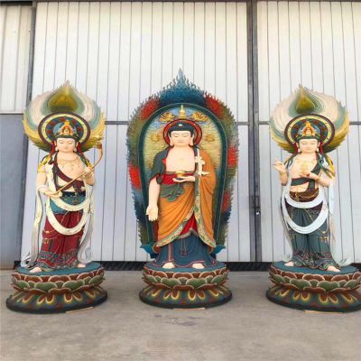 寺庙供奉玻璃钢彩绘神佛三圣博鱼网页版