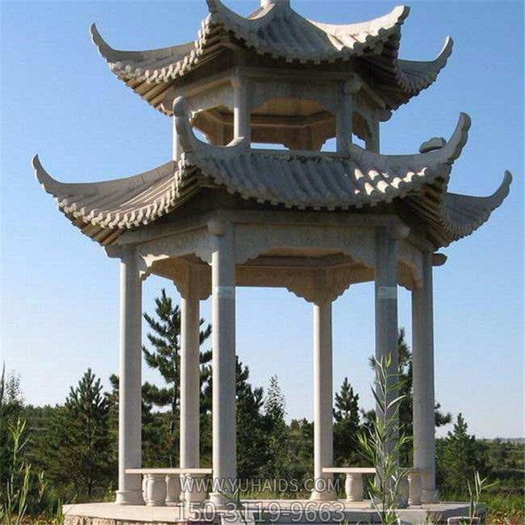 景观装饰石凉亭 仿古做旧 中式户外 凉亭博鱼网页版