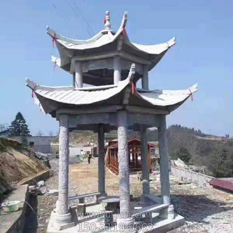 户外休息石雕六角凉亭博鱼网页版