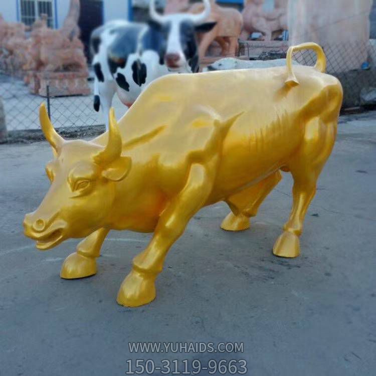 玻璃钢喷漆城市广场华尔街牛动物雕物摆件博鱼网页版