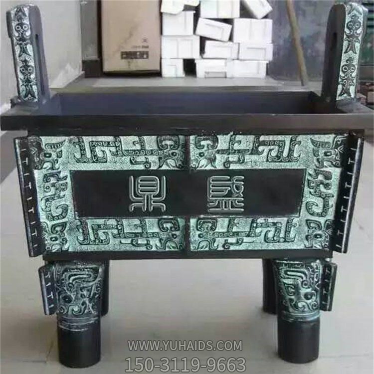 仿古青铜器浮雕创意园林寺庙大型鼎博鱼网页版