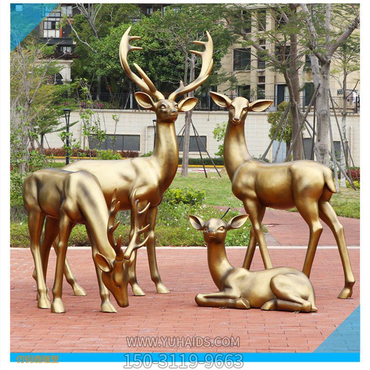 别墅园林铜雕锻造铜鹿博鱼网页版