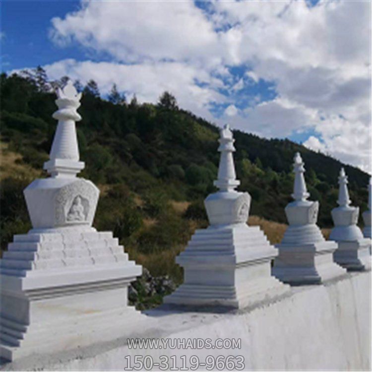 大理石雕刻舍利菩提宝塔景区寺庙户外摆件博鱼网页版