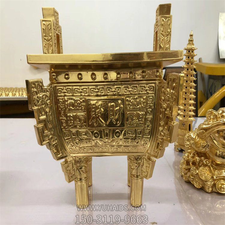 纯铜打造户外园林景观聚财香炉博鱼网页版