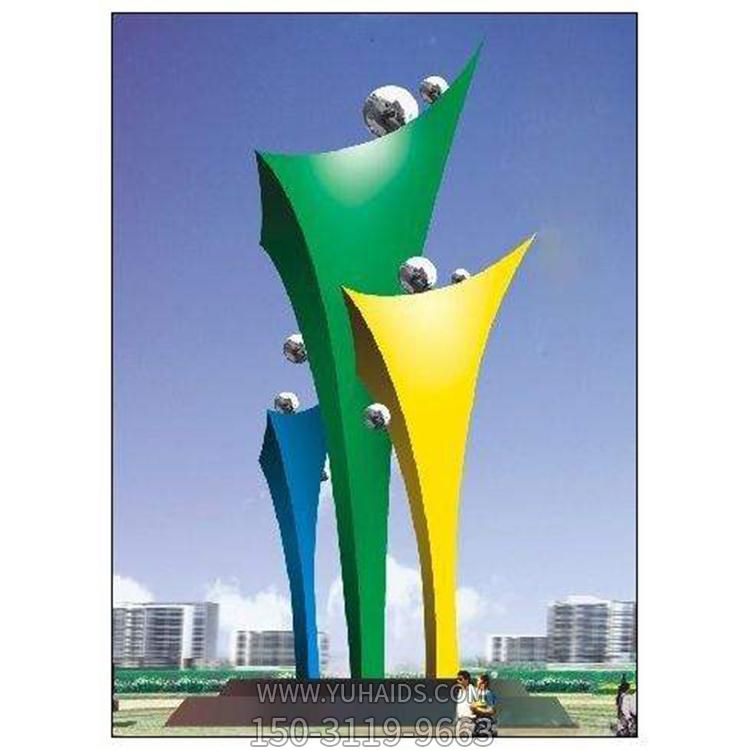 城市广场大型不锈钢抽象人物博鱼网页版