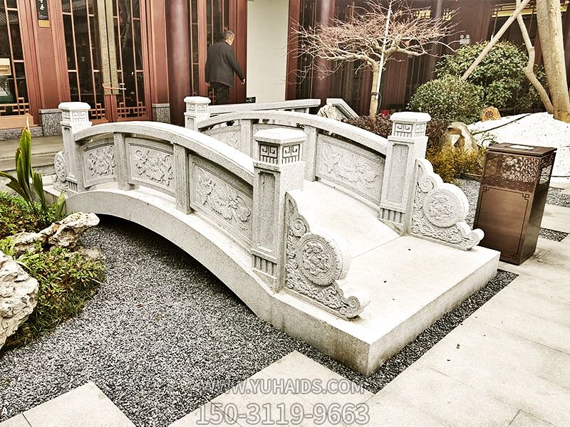 酒店庭院景观汉白玉小拱桥装饰摆件博鱼网页版