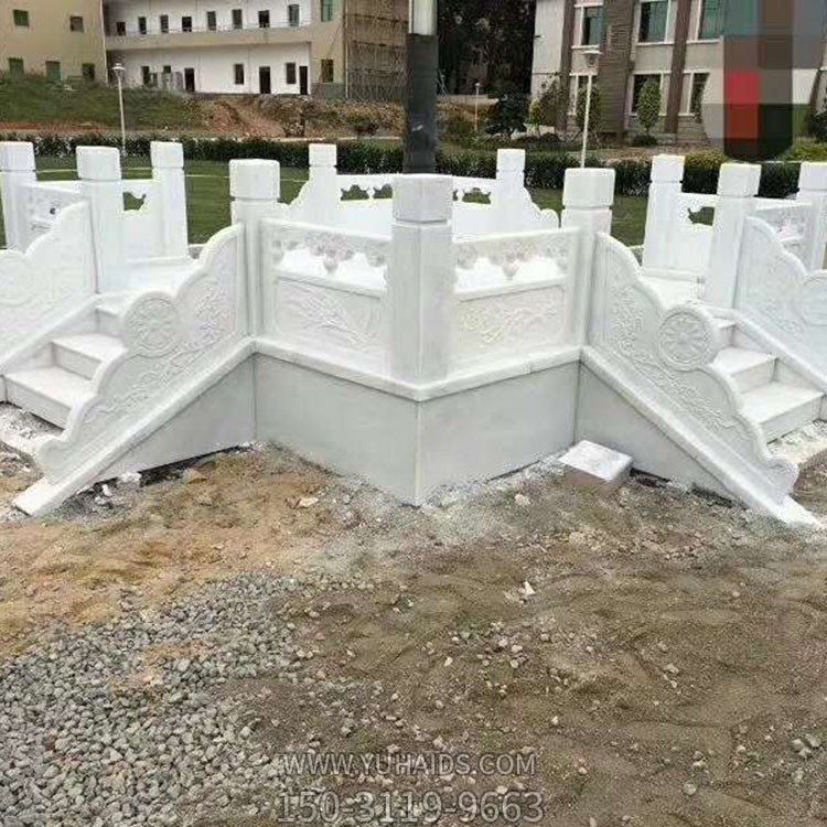 广场摆放汉白玉雕刻升旗台防护围栏杆博鱼网页版