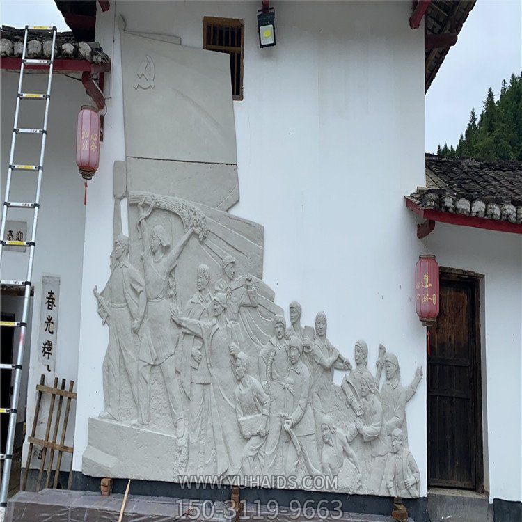 旅游景点城市街道装饰玻璃钢红军文化人物墙博鱼网页版