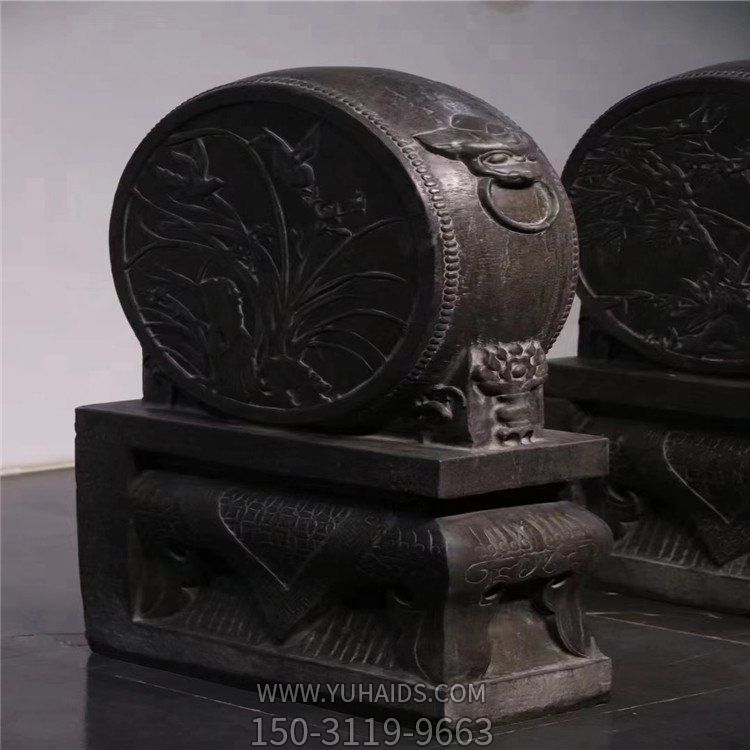 庭院酒店门口仿古青石石雕抱鼓石博鱼网页版