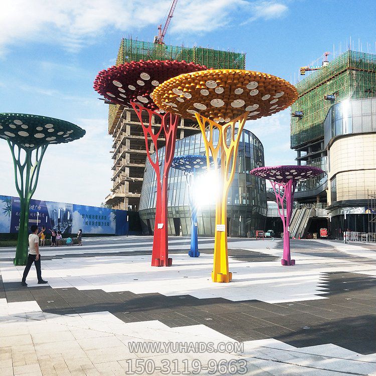 户外广场大型不锈钢彩绘抽象创意景观博鱼网页版