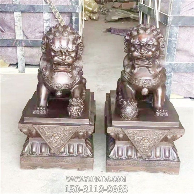 企业工厂门口大型铜雕狮子景观博鱼网页版