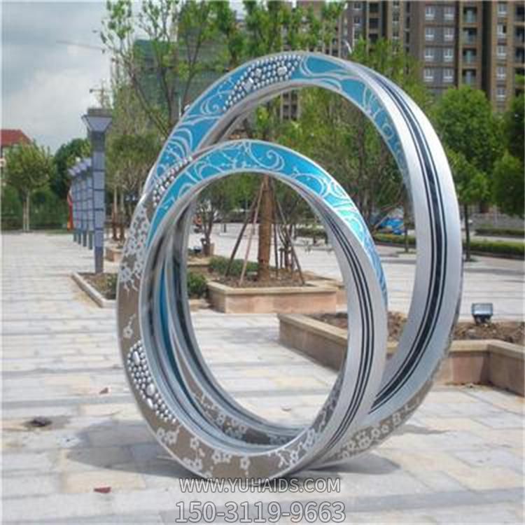 不锈钢创意几何户外园林景观圆环博鱼网页版