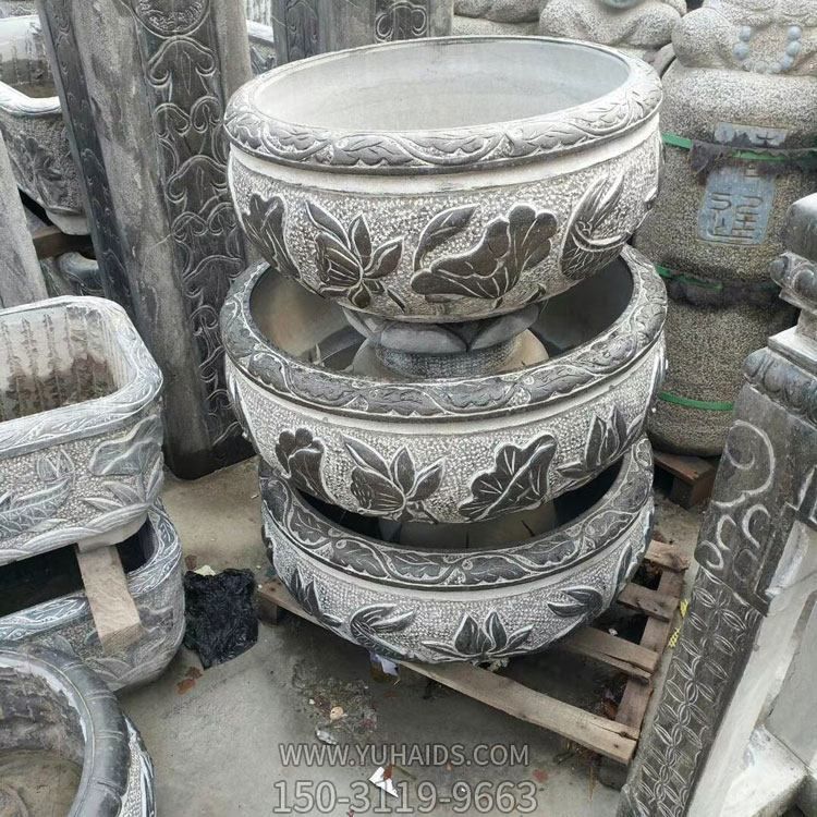 石雕鱼缸青石花盆庭院水缸仿古天然流水摆件博鱼网页版