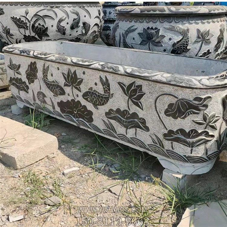 青石长条形石雕水槽博鱼网页版