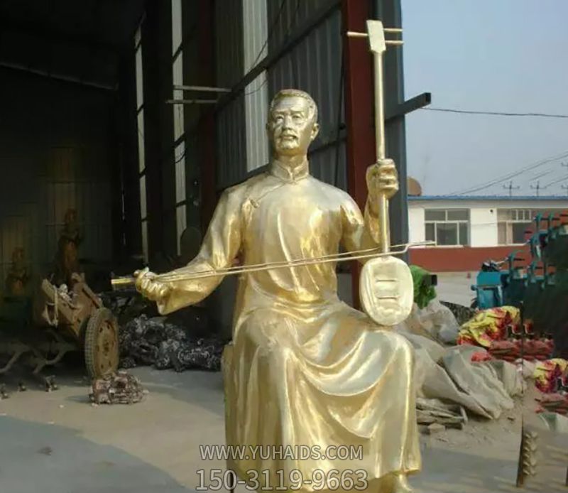 广场人物景观铜雕拉二胡博鱼网页版
